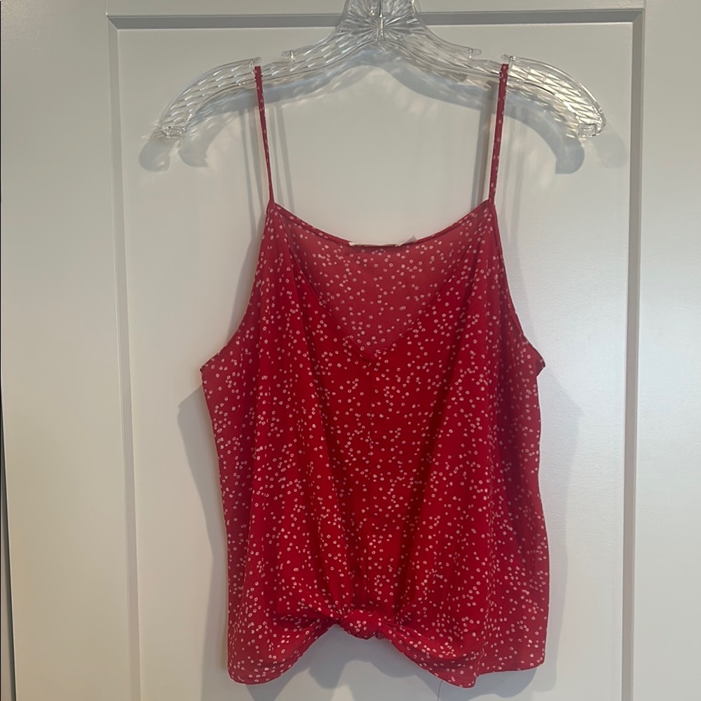 LUSH brand Red Spaghetti Strap Top. Size XL.